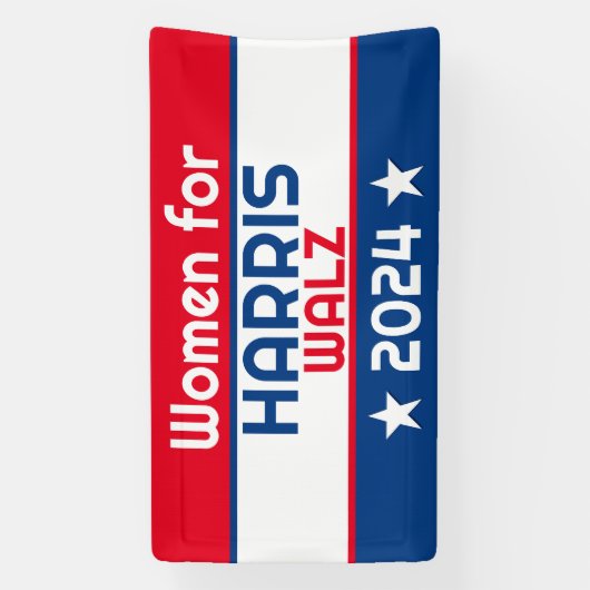 Harris Walz 2024ビッグの女性 横断幕 (縦)