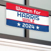 Harris Walz 2024ビッグの女性 横断幕 (ビルの外側)
