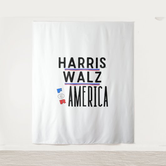 Harris Walz 2024ピン タペストリー (正面)
