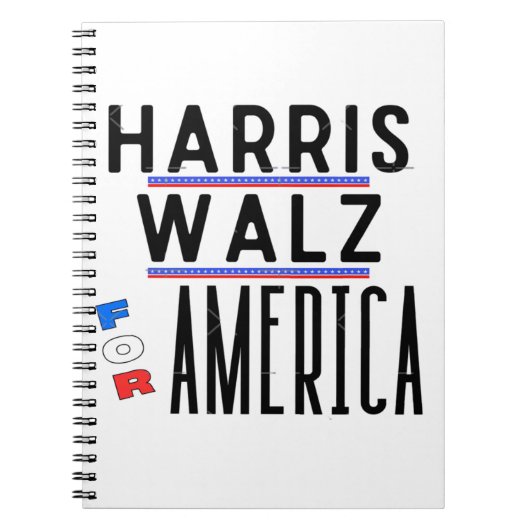 Harris Walz 2024ピン ノートブック (正面)