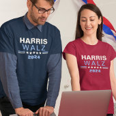 Harris Walz 2024ブルー選挙運動Tシャツ Tシャツ