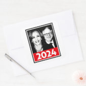 Harris Walz 2024ポスター スクエアシール (封筒)