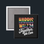 Harris Walz 2024一緒に私たちは選挙LGBTQIAすることができる マグネット<br><div class="desc">Harris Walz 2024一緒に私たちは選挙LGBTQIAレインボー民主党投票ブルー</div>