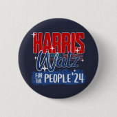 Harris Walz 2024人民選挙民主党議員 缶バッジ (正面)