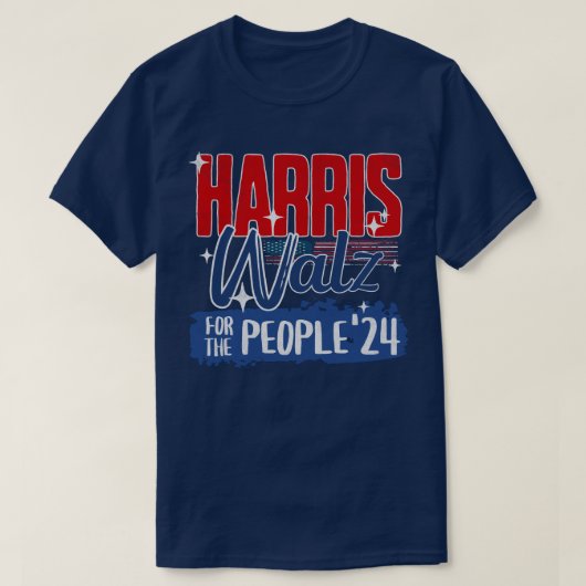 Harris Walz 2024人民選挙民主党議員 Tシャツ (デザイン正面)