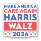 Harris Walz 2024再びアメリカを気に作る シール (正面)