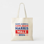 Harris Walz 2024再びアメリカを気に作る トートバッグ (裏面)