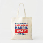 Harris Walz 2024再びアメリカを気に作る トートバッグ (正面)