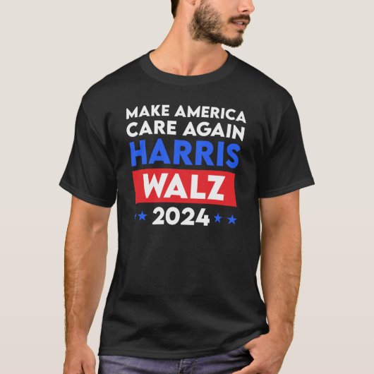Harris Walz 2024再びアメリカを気に作る Tシャツ (正面)