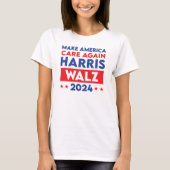 Harris Walz 2024再びアメリカを気に作る Tシャツ (正面)