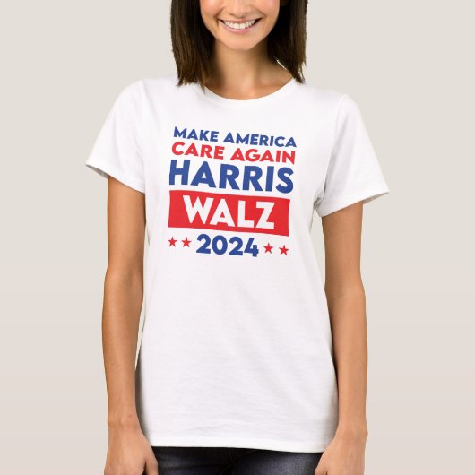 Harris Walz 2024再びアメリカを気に作る Tシャツ (正面)