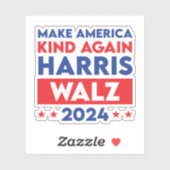 Harris Walz 2024再びアメリカを親切にする シール (シート)