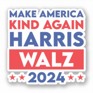 Harris Walz 2024再びアメリカを親切にする シール