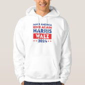 Harris Walz 2024再びアメリカを親切にする パーカ (正面)
