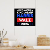 Harris Walz 2024再びアメリカを親切にする ポスター (キッチン)