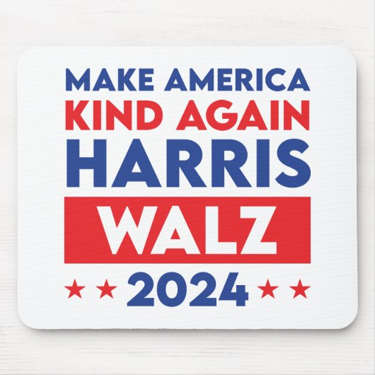 Harris Walz 2024再びアメリカを親切にする マウスパッド (正面)