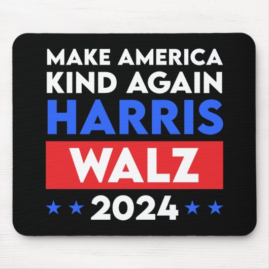 Harris Walz 2024再びアメリカを親切にする マウスパッド (正面)
