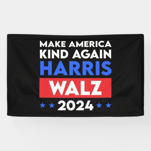 Harris Walz 2024再びアメリカを親切にする 横断幕 (横)