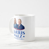 Harris Walz 2024写真 コーヒーマグカップ (正面左)