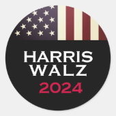 HARRIS WALZ 2024大規模キャンペーン ラウンドシール (正面)