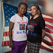 Harris Walz 2024子供のない猫レディース投票ブルー Tシャツ