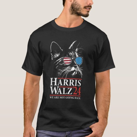 Harris Walz 2024年の選挙我々はDiに戻らない Tシャツ (正面)