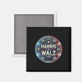 Harris Walz 2024年大統領の大統領選挙T マグネット (正面/裏面)