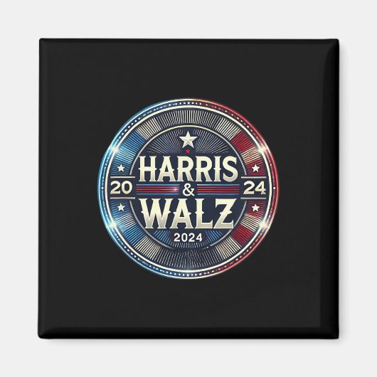 Harris Walz 2024年大統領の大統領選挙T マグネット (正面)