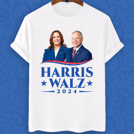 Harris Walz 2024年選挙写真 Tシャツ