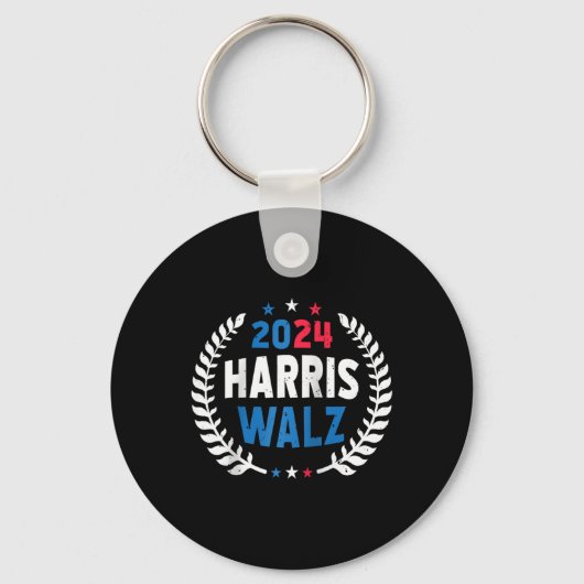 Harris Walz 2024年選挙Kamala Harris Tim Waltz キーホルダー (正面)