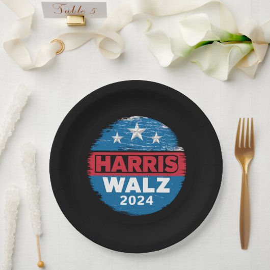 Harris Walz 2024年選挙Kamala Harris Tim Waltz ペーパープレート (ウェディング)