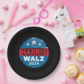 Harris Walz 2024年選挙Kamala Harris Tim Waltz ペーパープレート (パーティー)