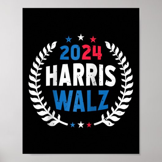 Harris Walz 2024年選挙Kamala Harris Tim Waltz ポスター (正面)