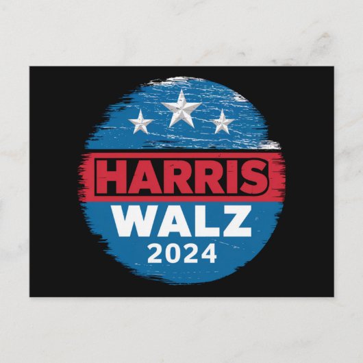 Harris Walz 2024年選挙Kamala Harris Tim Waltz ポストカード (正面)