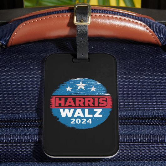 Harris Walz 2024年選挙Kamala Harris Tim Waltz ラゲッジタグ (正面インサイチュ2)