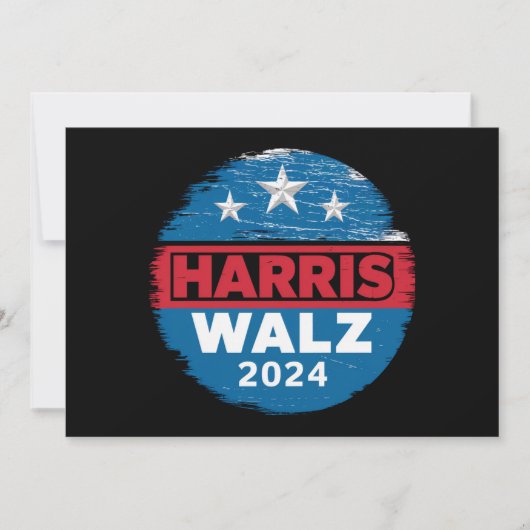 Harris Walz 2024年選挙Kamala Harris Tim Waltz 招待状 (正面)