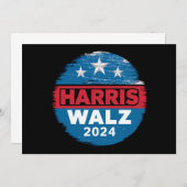 Harris Walz 2024年選挙Kamala Harris Tim Waltz 招待状 (正面/裏面)