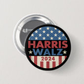 Harris Walz 2024年選挙Kamala Harris Tim Waltz 缶バッジ (正面&裏面)