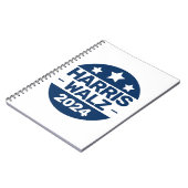 Harris Walz 2024年選挙Kamala Harris Tim Walz ノートブック (左側)