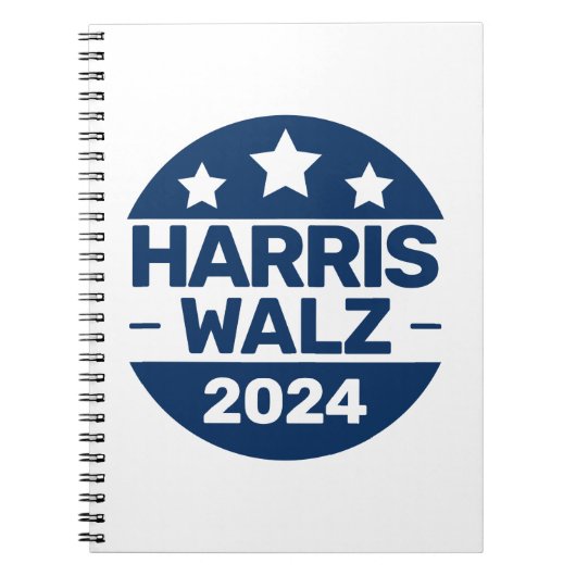 Harris Walz 2024年選挙Kamala Harris Tim Walz ノートブック (正面)