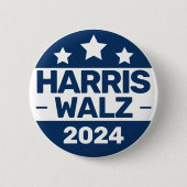 Harris Walz 2024年選挙Kamala Harris Tim Walz 缶バッジ (正面)