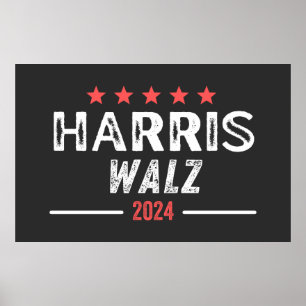 Harris Walz 2024年、カマラハリス社長、Walz VP ポスター