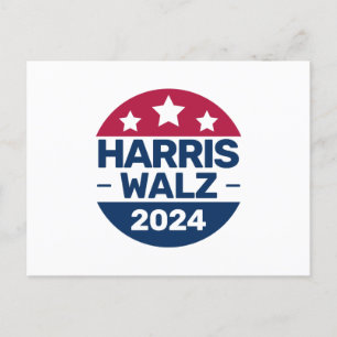 Harris Walz 2024愛国党総裁運動 ポストカード