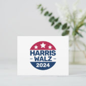 Harris Walz 2024愛国党総裁運動 ポストカード (スタンド正面)