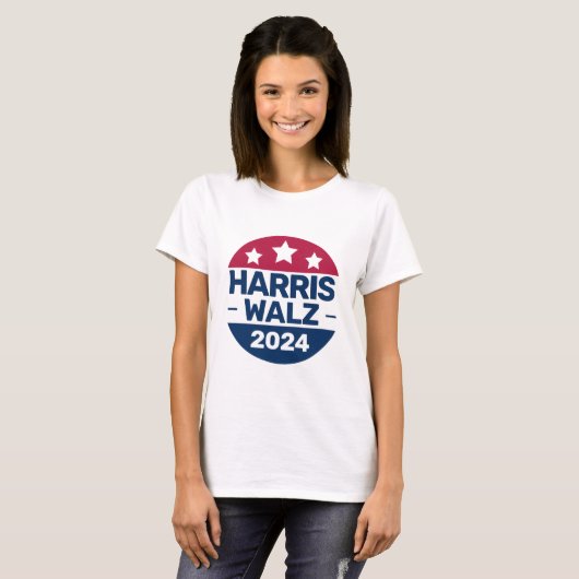 Harris Walz 2024愛国党総裁運動 Tシャツ (正面フル)