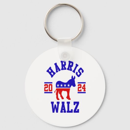Harris Walz 2024愛国民主党総裁 キーホルダー (正面)