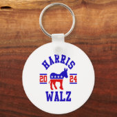 Harris Walz 2024愛国民主党総裁 キーホルダー (正面)