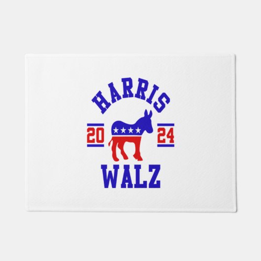 Harris Walz 2024愛国民主党総裁 ドアマット (正面)