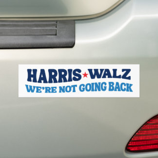 Harris Walz 2024我々は戻らないレトロ バンパーステッカー