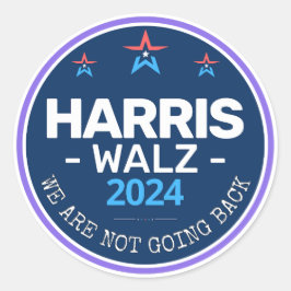 Harris Walz 2024我々は戻らない ラウンドシール
